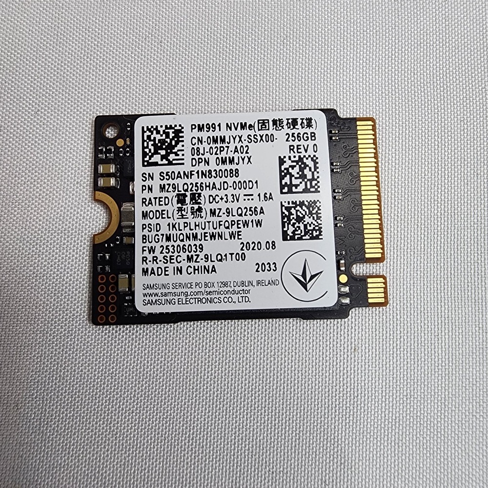 Samsung PM991 256GB M.2 2230 NVMe SSD OEM